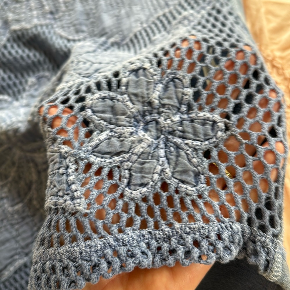 Lucky Brand Lucky Lotus Floral French Terry Top - Picture 6 of 15